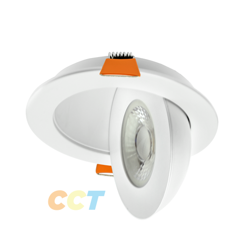 4” LED Round Can-less Floating Gimbal Downlight with CCT Selector