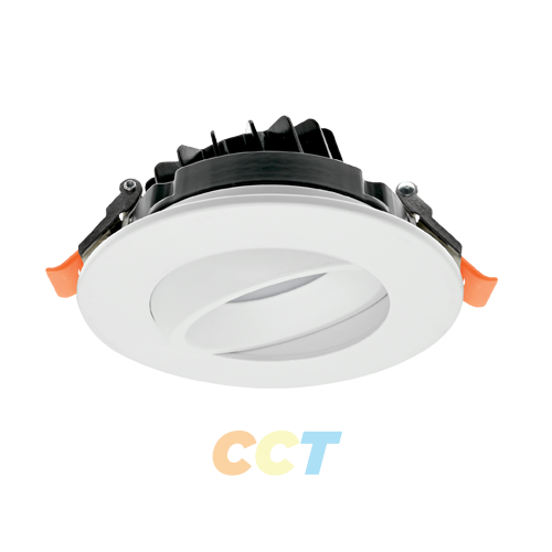 4” LED Round Can-less Gimbal Downlight with CCT Selector