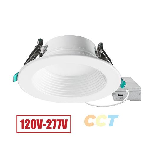 6” LED Can-Less Downlight with Remote J-Box 277V and CCT Selector