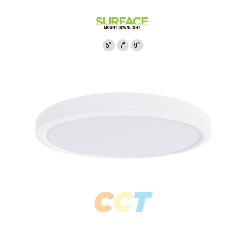 11" LED Round Surface Mount Round Downlight with CCT Selector