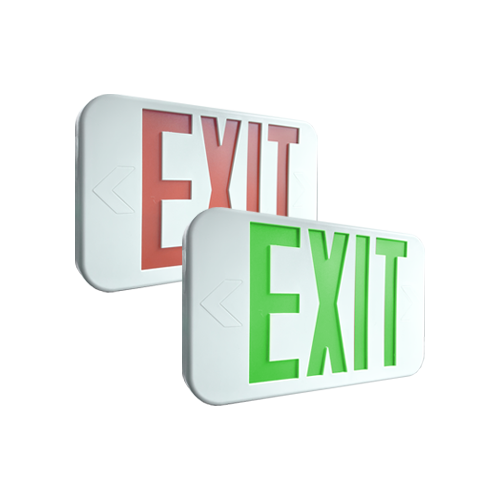 Bi-Color LED Exit Sign and Emergency Light Combo