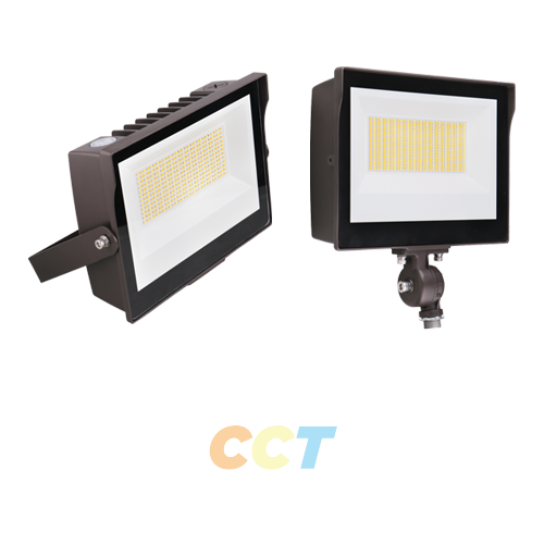 60W LED Flood Light Luminaire with CCT Selector, with photocell sensor (Knuckle Mount)