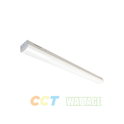 4 Foot LED Linear Strip Luminaire with CCT and Wattage Selector