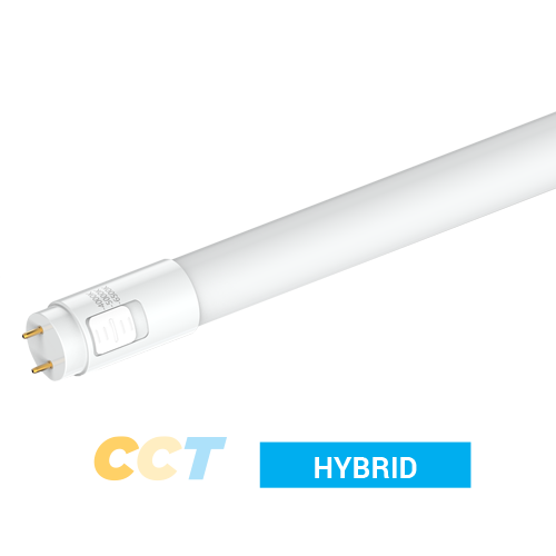 4 Foot LED T8 Hybrid Tube (Type A+B) with CCT Selector (4000K/5000K/6500K) 25-Pack